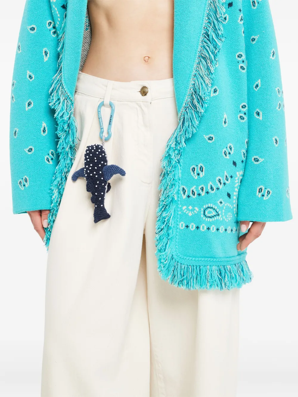  Alanui Crochet Keyring - Blue 