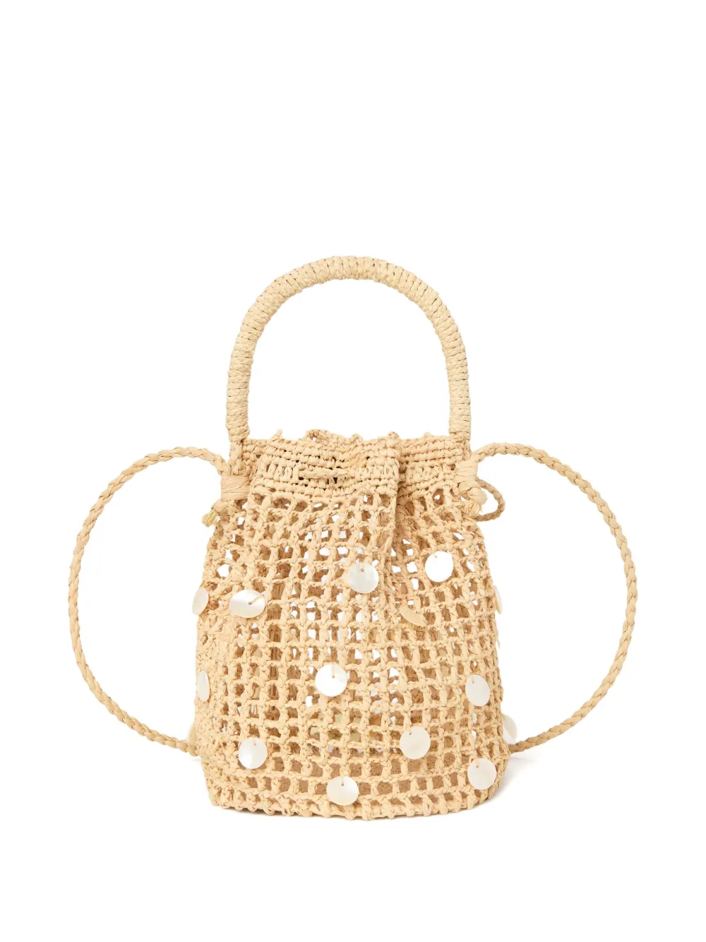  Alanui Precious Moments Raffia Tassel-detail Bucket Bag - Neutrals 