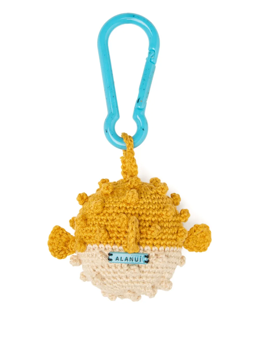 Alanui Puffer Fish Crochet Keyring In Gold