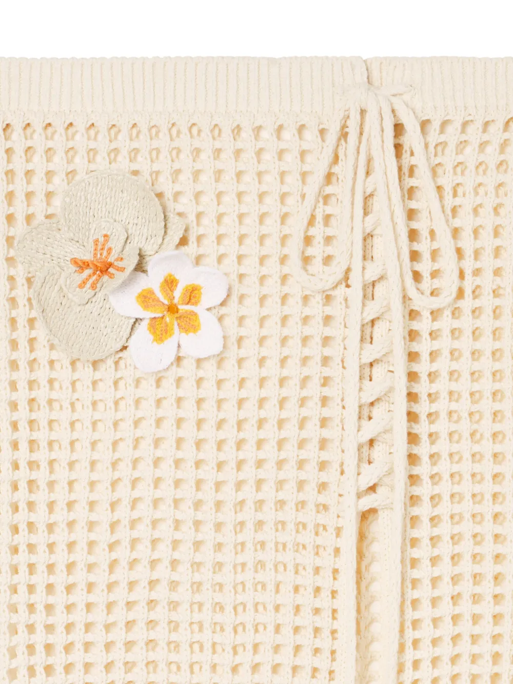 Alanui Where The Waves Begins Midirock Mit Blumenapplikation In Neutral