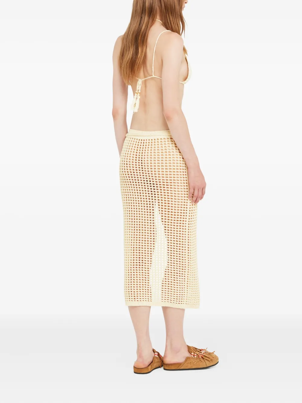 Alanui Where The Waves Begins Midirock Mit Blumenapplikation In Neutral