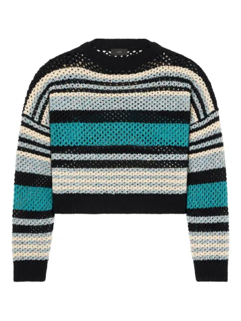 Alanui Ocean Stripes open-knit Sweater