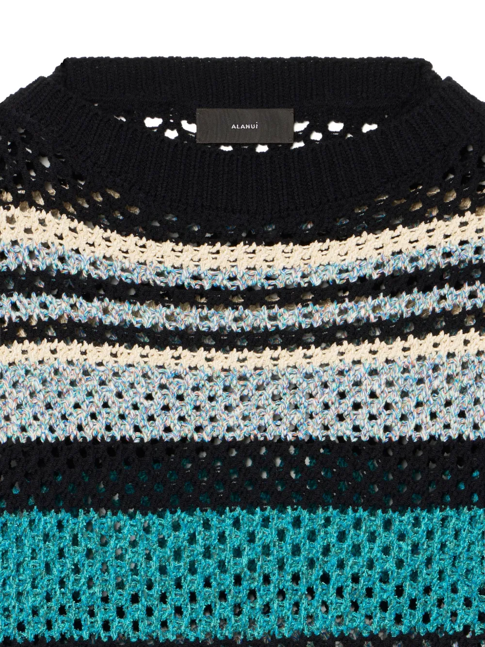 Alanui Ocean Stripes opengebreide trui Zwart