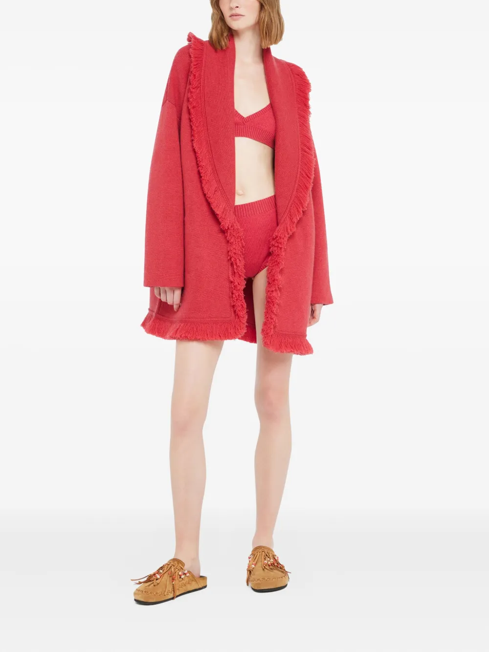 Alanui Jas met franje - Rood