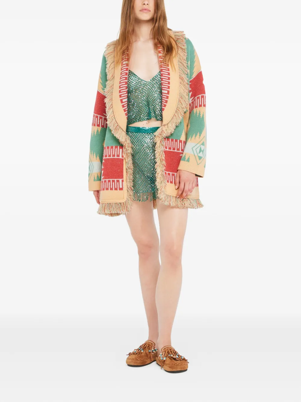 Alanui Vest met franje Beige