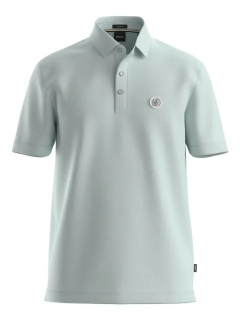 BOSS Camisa polo em algodão mercerizado com monograma duplo B
