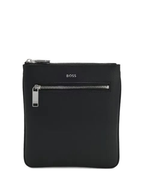 BOSS logo-lettering messenger bag