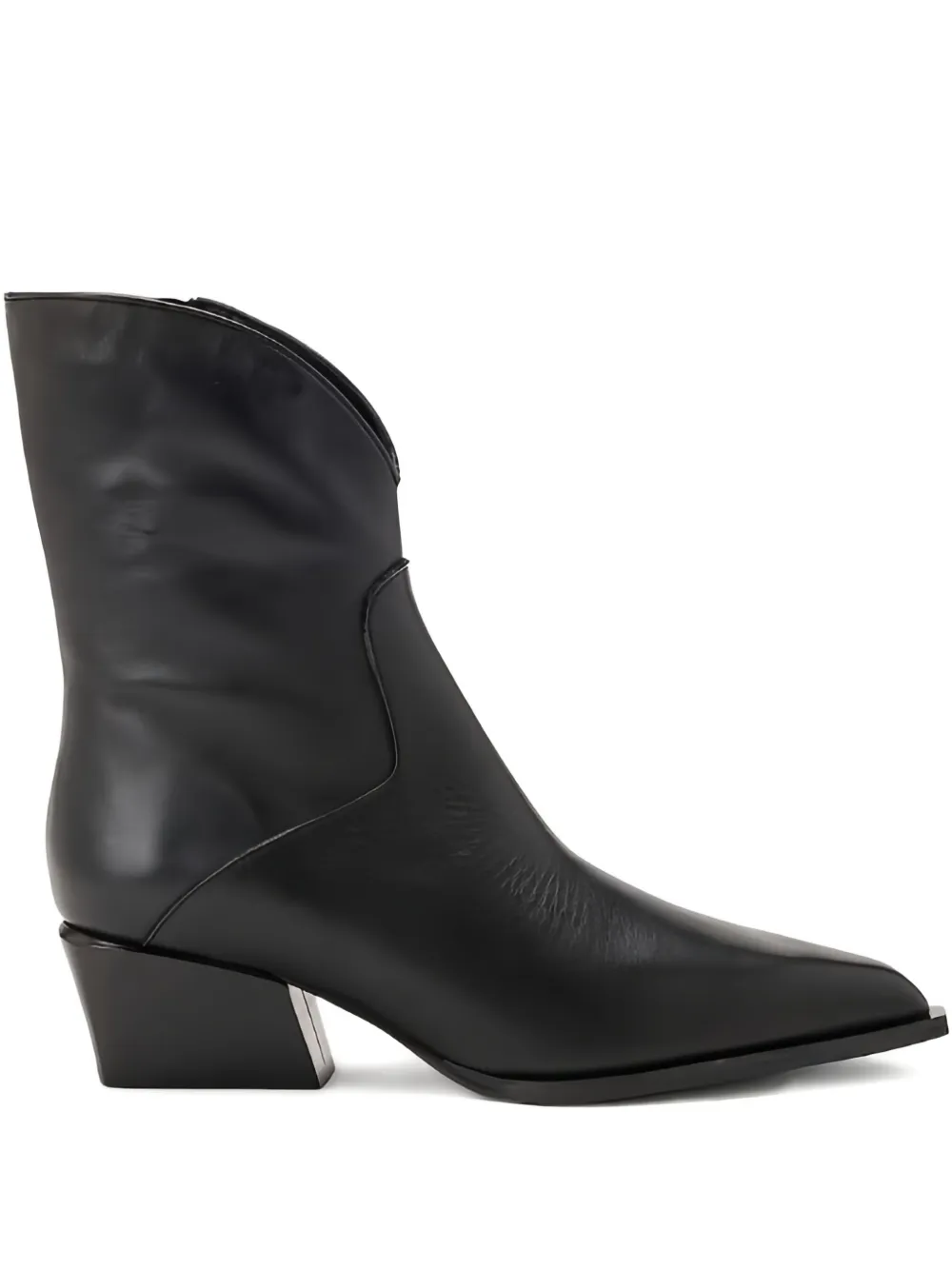 Poeve Dallas Texan Ankle Boots In Black