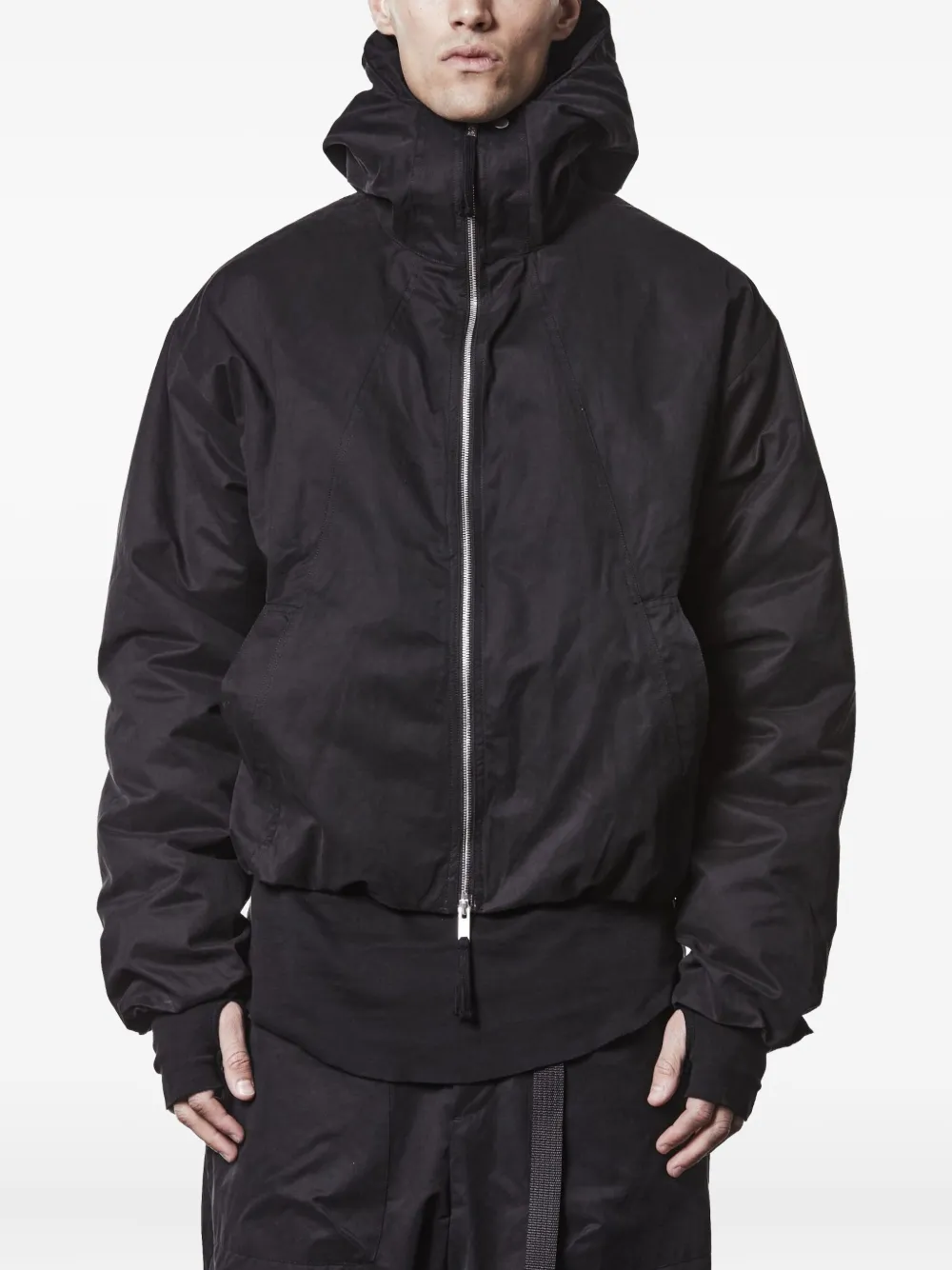 Thom Krom hooded zip-up padded jacket | Black | Image 1