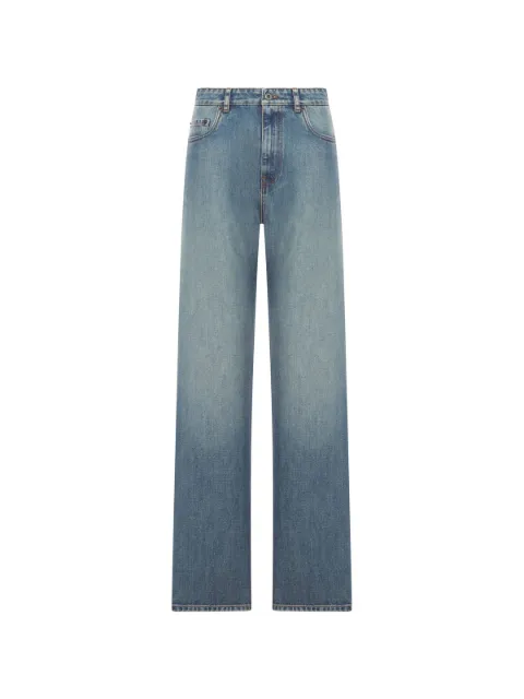 Miu Miu embroidered-logo regular jeans