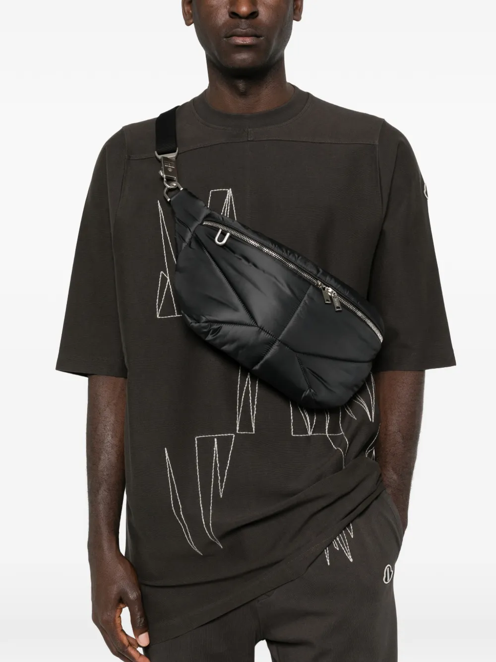 Moncler x Rick Owens gewatteerde heuptas Zwart
