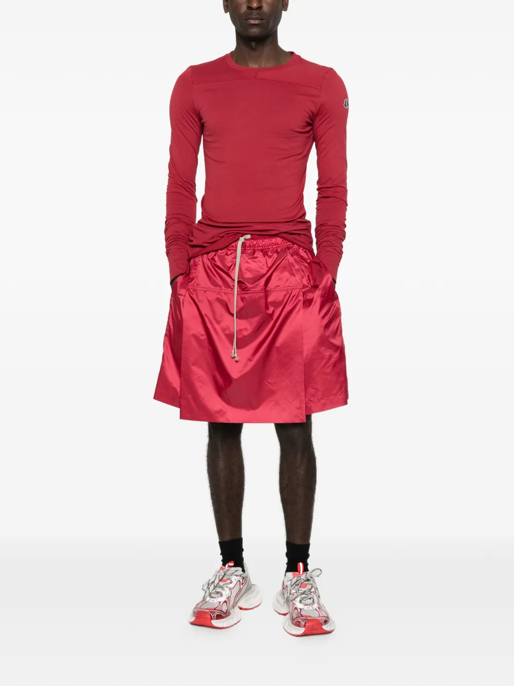Drawstring Kilt Shorts