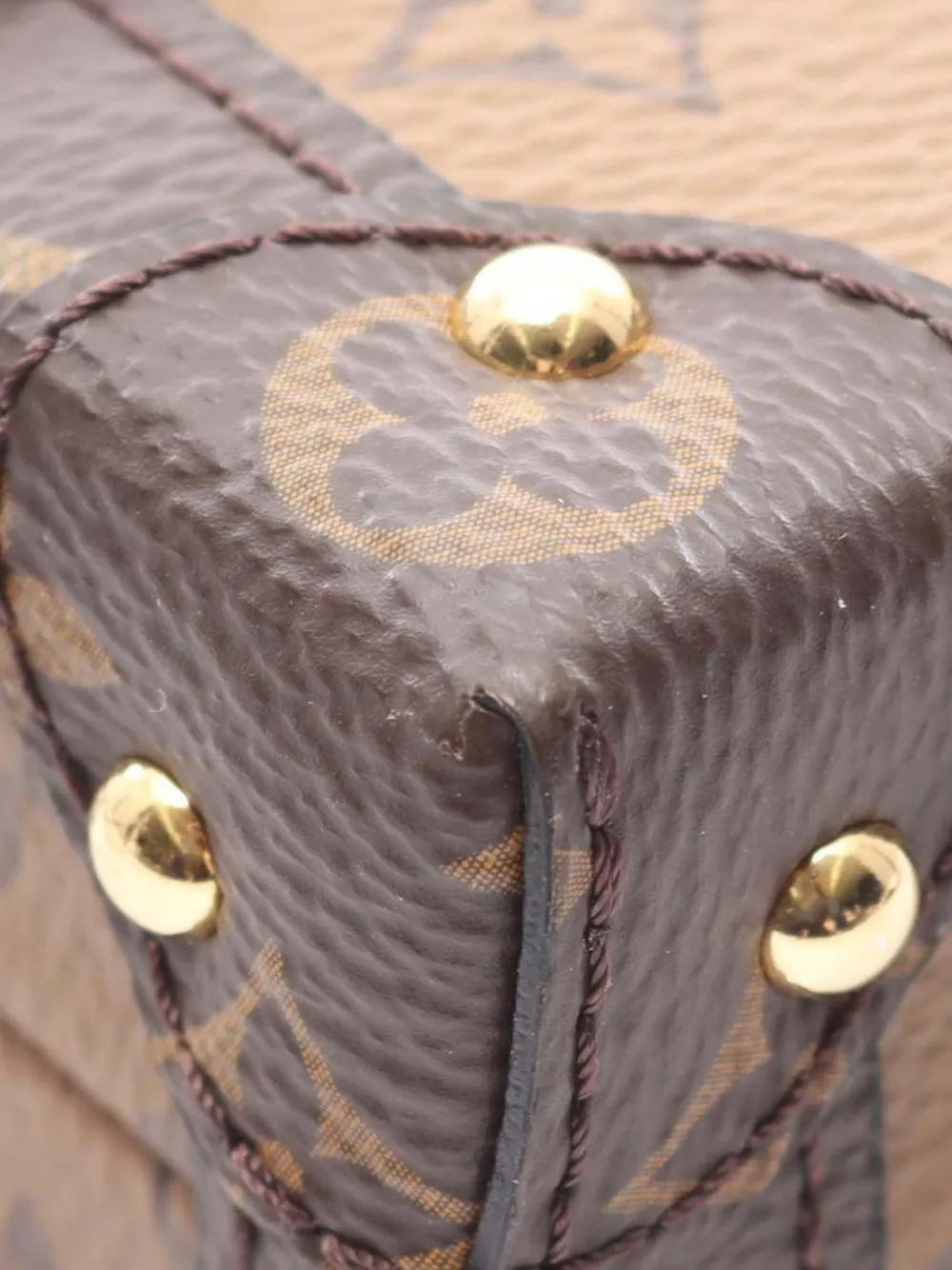 Pre-owned Louis Vuitton 2019 Monogram Reverse Petite Malle Crossbody Bag In Brown