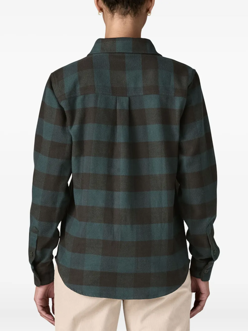 Patagonia Fjord Buttoned Checked Shirt In Green