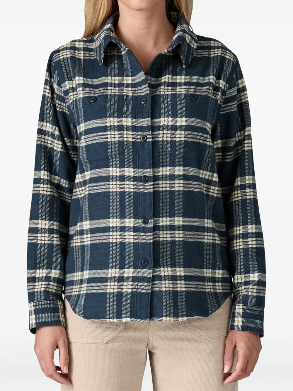 Patagonia Plaid Pocketed Shirt In Blue