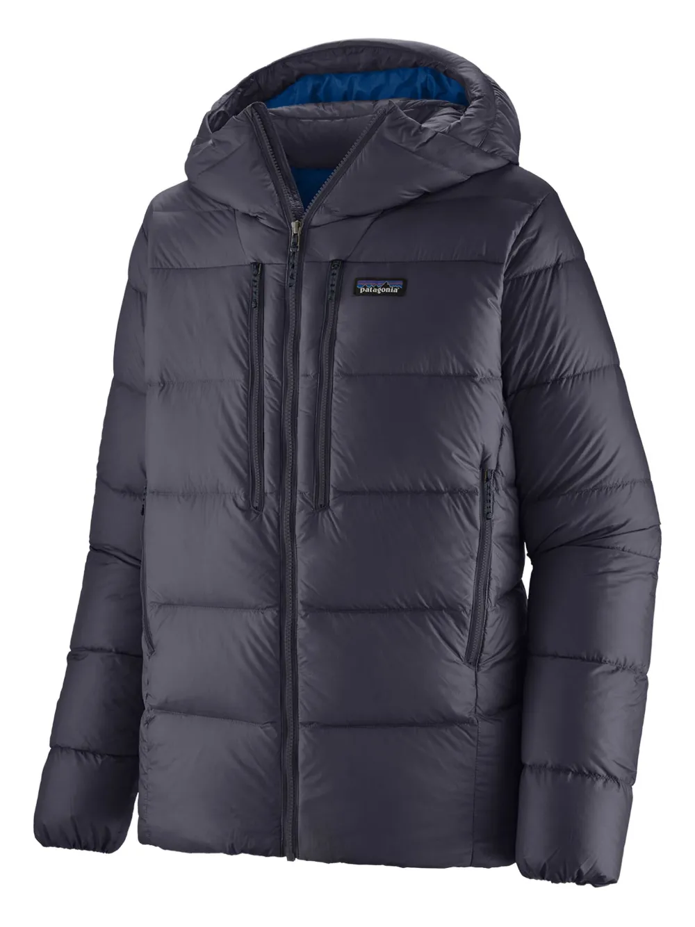 Patagonia hooded zip padded jacket - ブルー