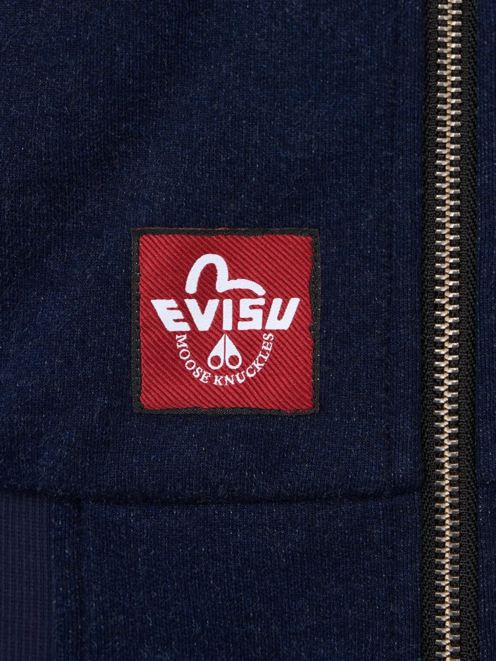 Moose Knuckles x Evisu hoodie met rits Blauw