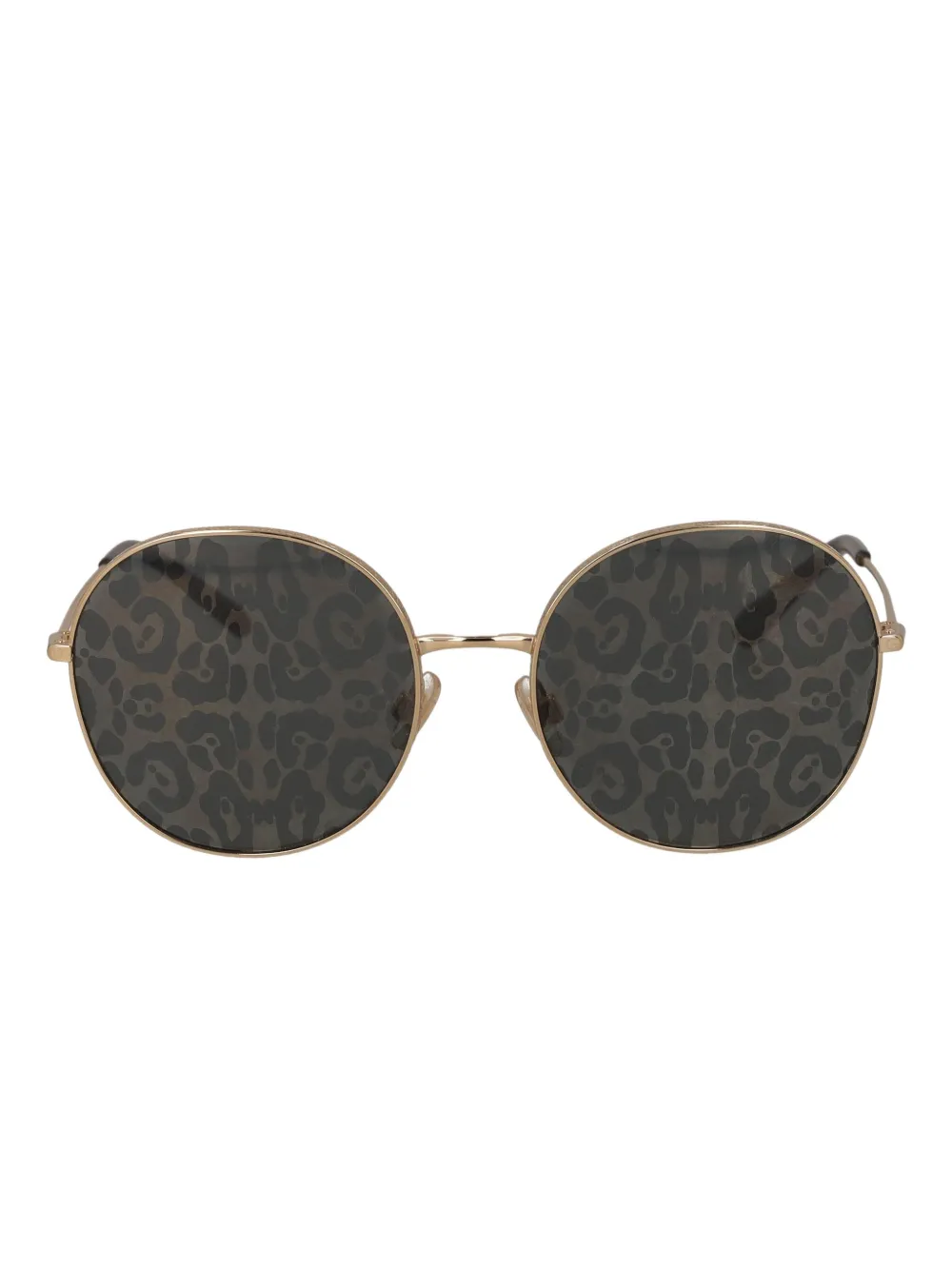 Dolce & Gabbana Pre-Owned animal-print round-frame sunglasses -