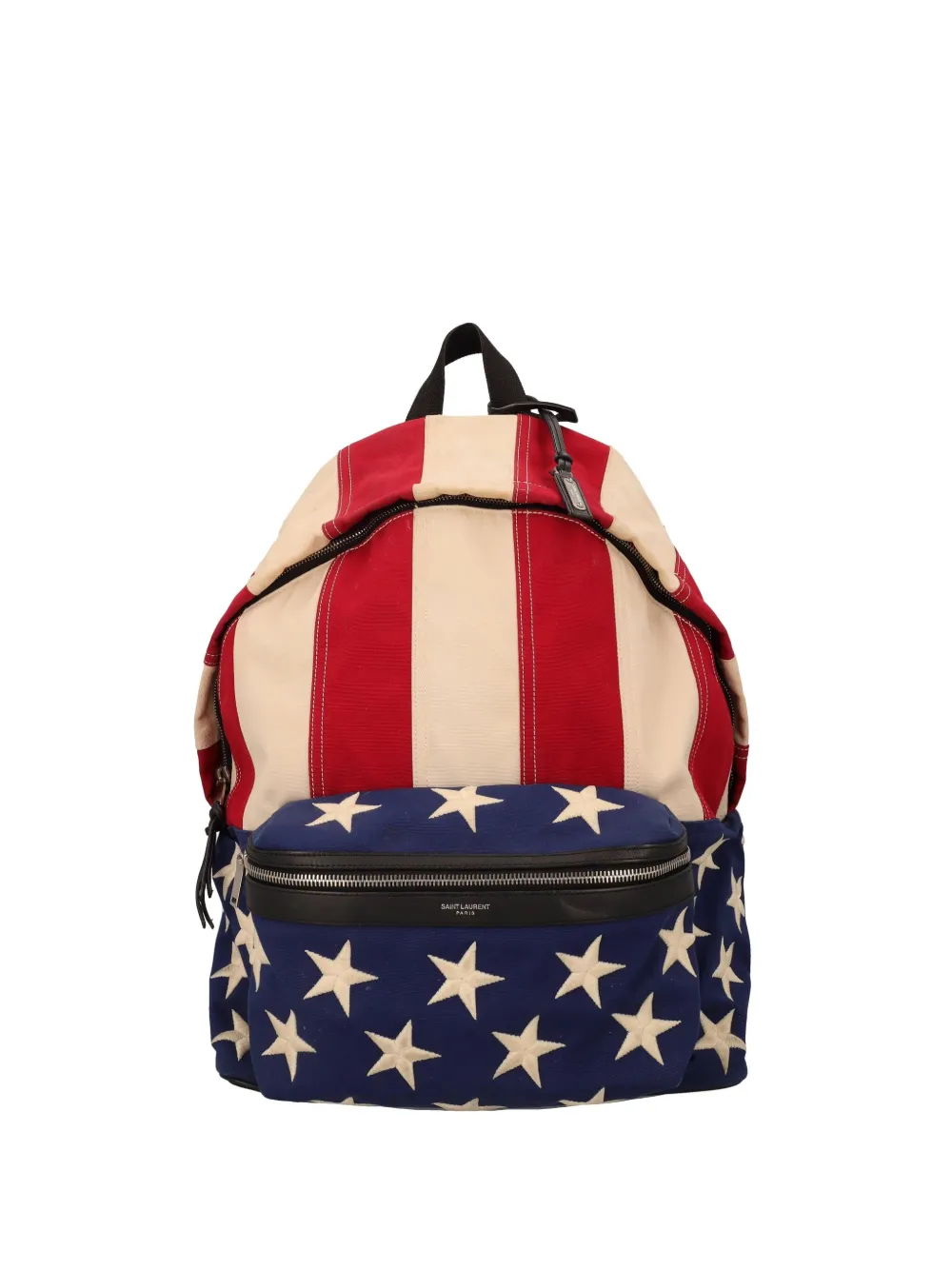 Saint Laurent Pre-Owned flag-detailed zipped backpack - ブルー Saint Laurent Pre-Owned flag-detailed zipped backpack - ブルー