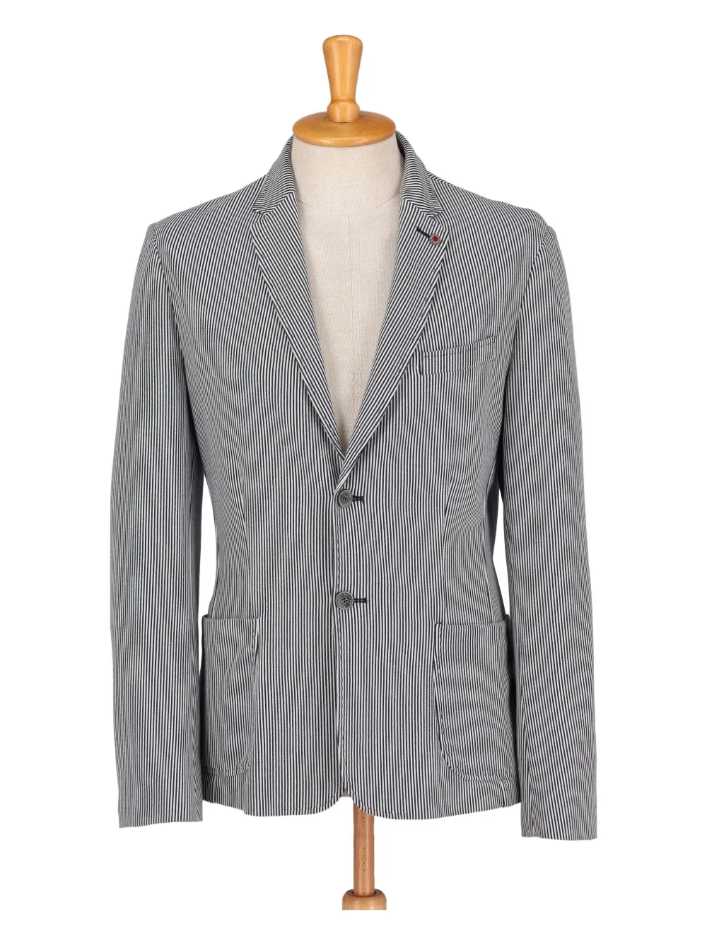 Massimo Rebecchi striped two-buttoned jacket | White | Image 1