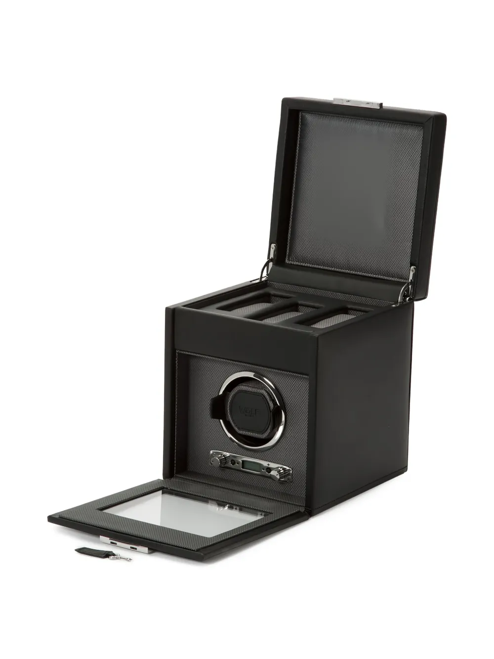 Wolf Viceroy Single-storage Watch Winder (22.6cm X 19.7cm) In Black