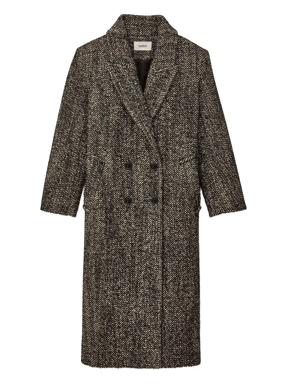 Ba&Sh Voxlow double-breasted patterned coat | ブラック | Image 1