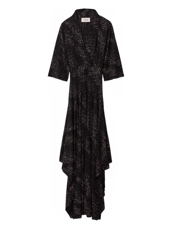 Ba&Sh Tresor v-neck Handkerchief Dress | Black | FARFETCH