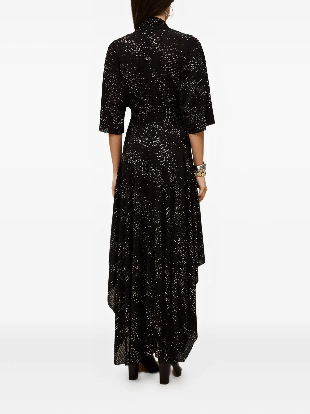 Ba&sh Tresor V-neck Handkerchief Dress In Black