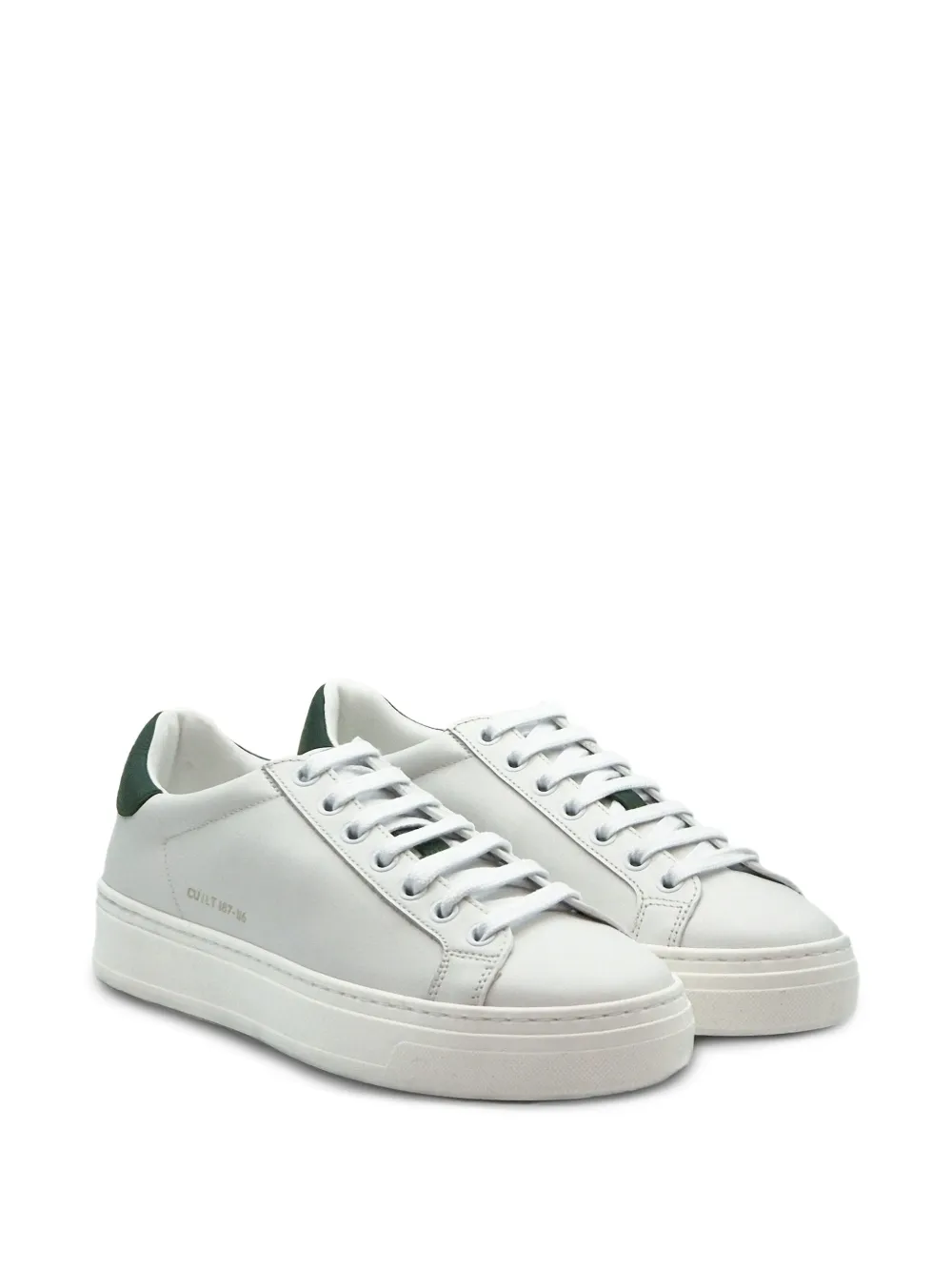 CU &VerticalLine; LT ESSENCE logo-detail lace-up sneakers - Wit