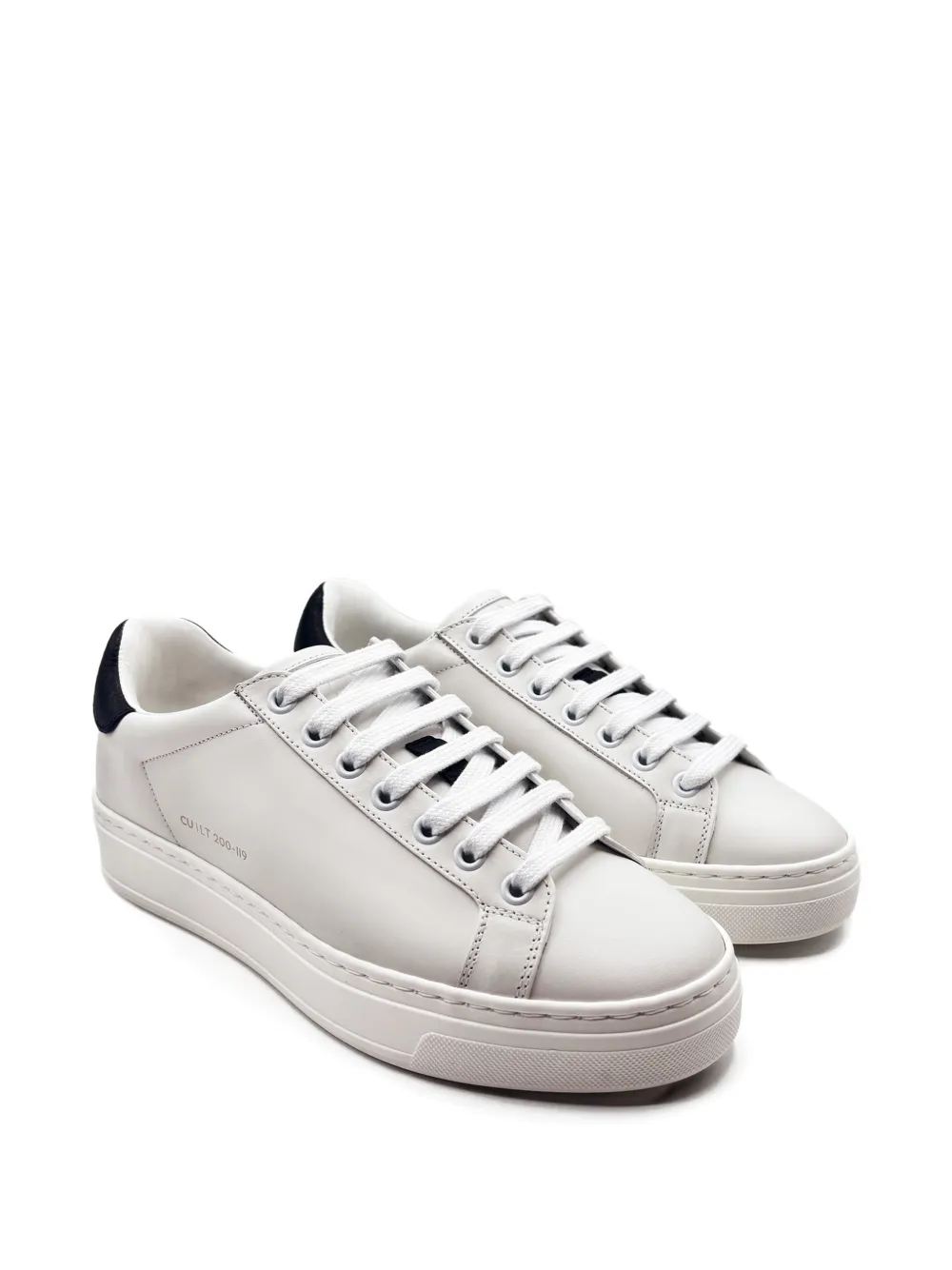 CU &VerticalLine; LT ESSENCE lace-up leather sneakers - Wit