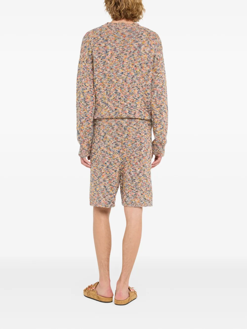 Alanui Dust of Light shorts met kwastjes en palmboomprint Beige