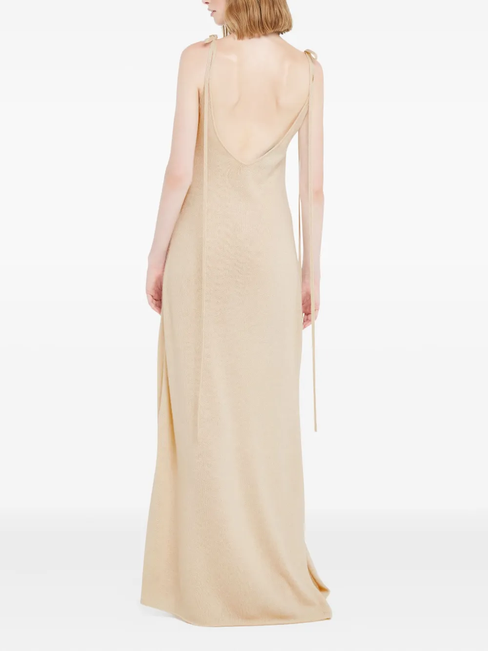 Alanui Finest maxi-jurk met gestrikt bandje Beige