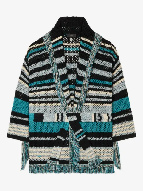 Alanui Ocean Stripes fringed cardigan