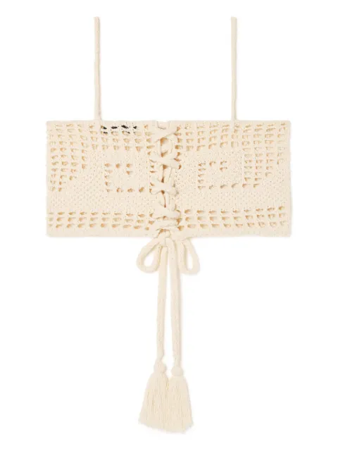 Alanui Blusa Where The Waves Begins de crochê com tassel