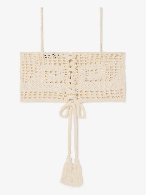Alanui Where The Waves Begins crochet tassel-detail top