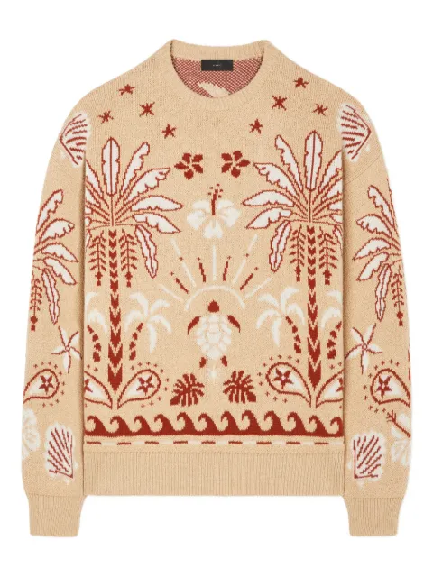 Alanui Echoes Of The Island palm-tree sweater