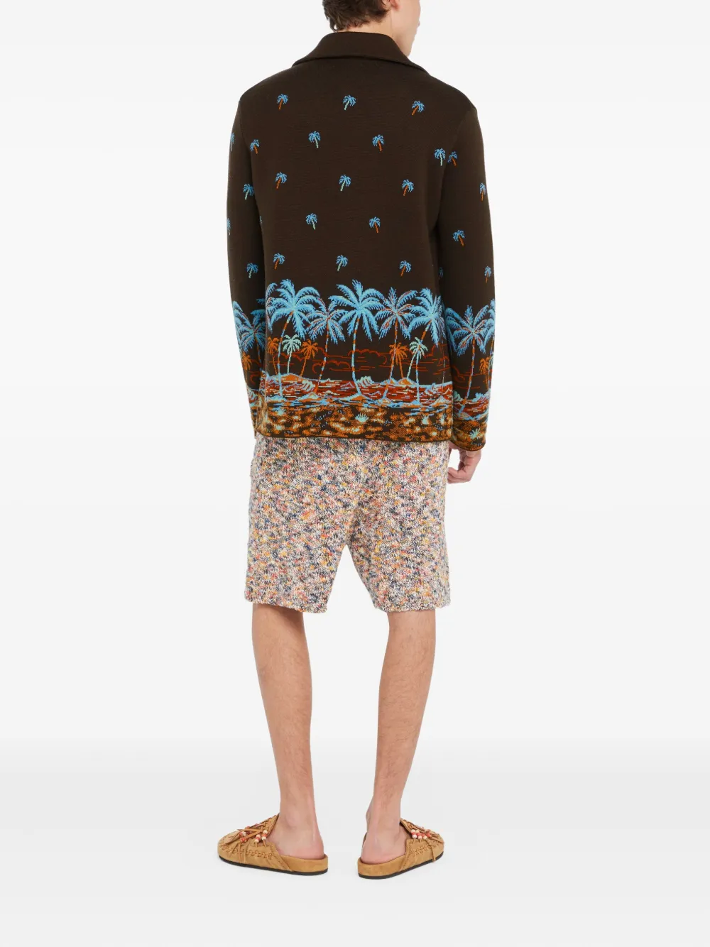 Alanui The Tale of Hawaiian overhemd met palmboom Bruin
