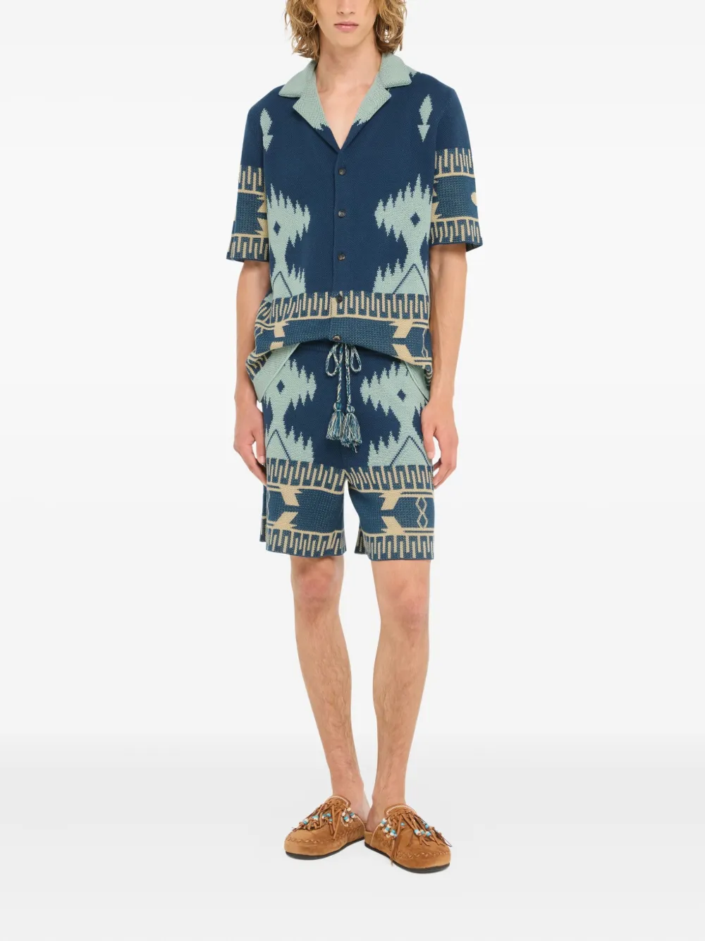 Alanui Icon shorts met kwastjes - Blauw