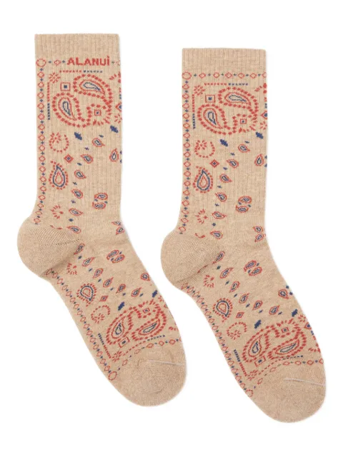Alanui paisley-print socks