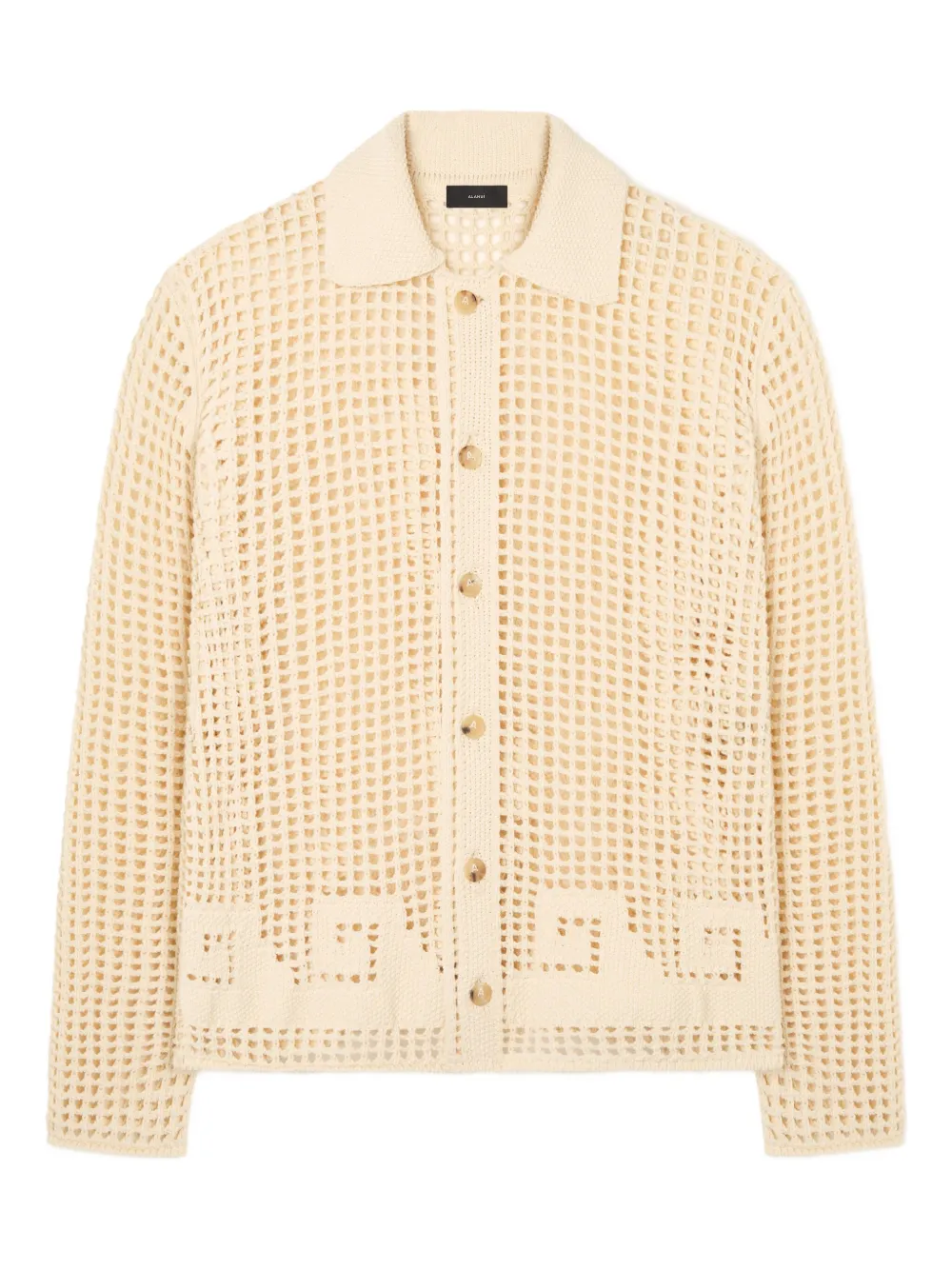 Alanui Where the Wave Begins openwork buttoned shirt | neutro | Image 1