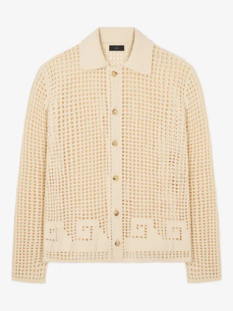 Alanui Where the Wave Begins openwork buttoned shirt