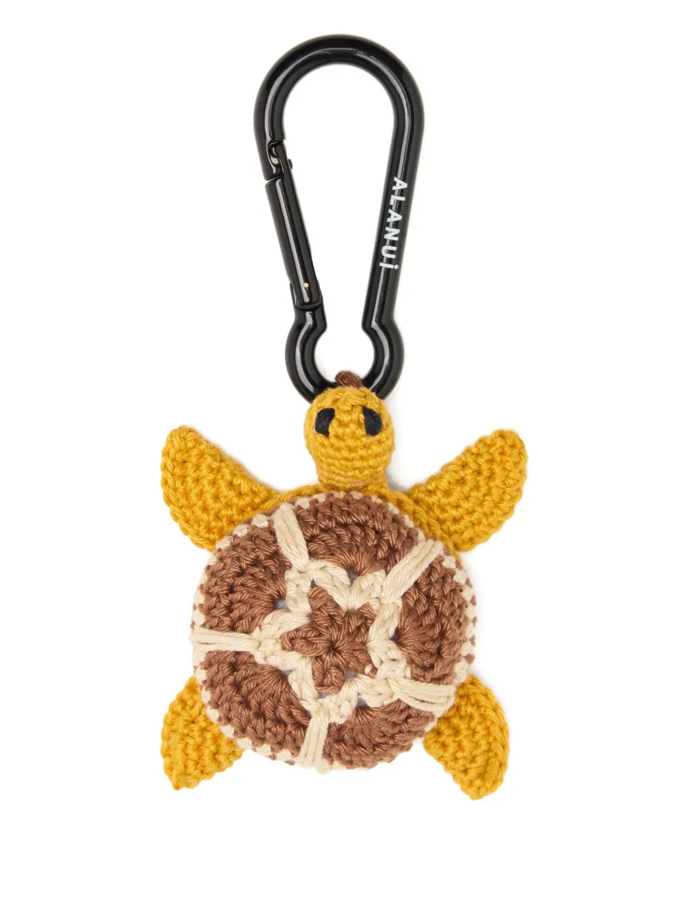 Alanui Turtle Crochet Keyring In Yellow