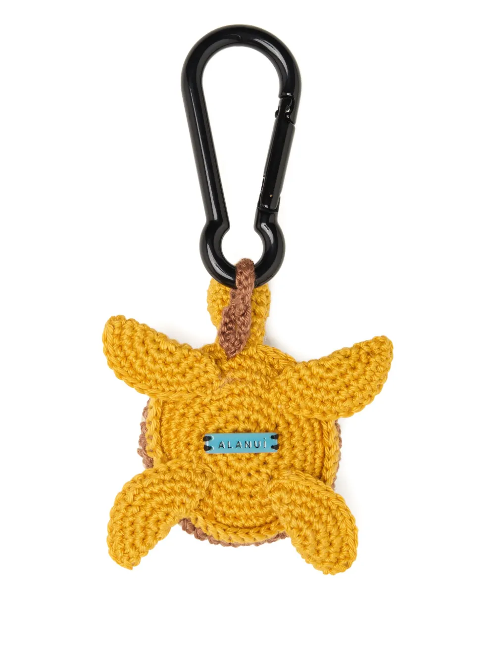 Alanui Turtle Crochet Keyring In Yellow