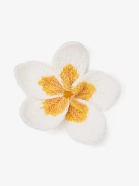 Alanui Frangipani embroidered brooch
