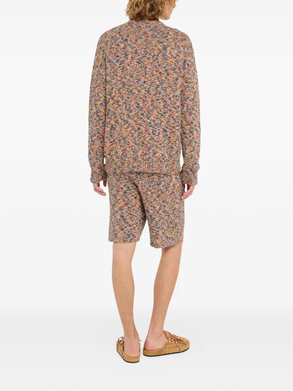 Alanui Dust of Light trui met ronde hals en palmboom Beige