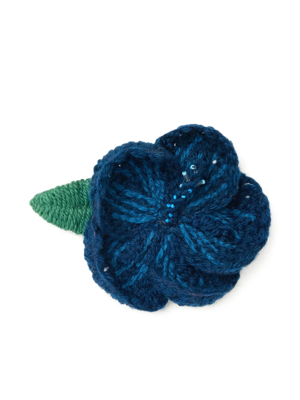 Alanui Hibiscus Embroidered Brooch In Blue
