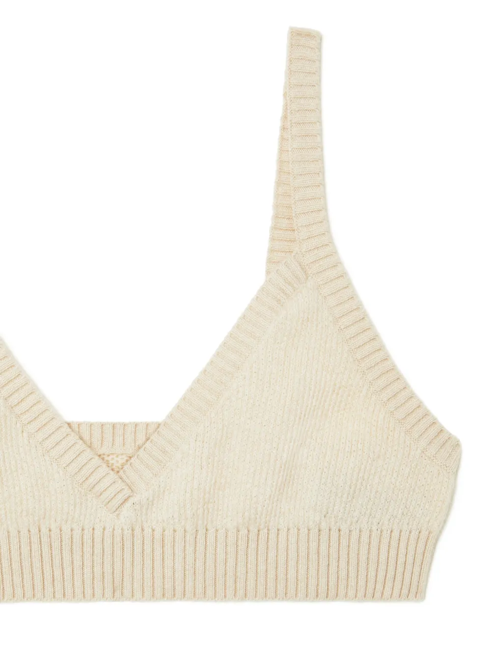 Alanui Fijngeribbelde bh Beige