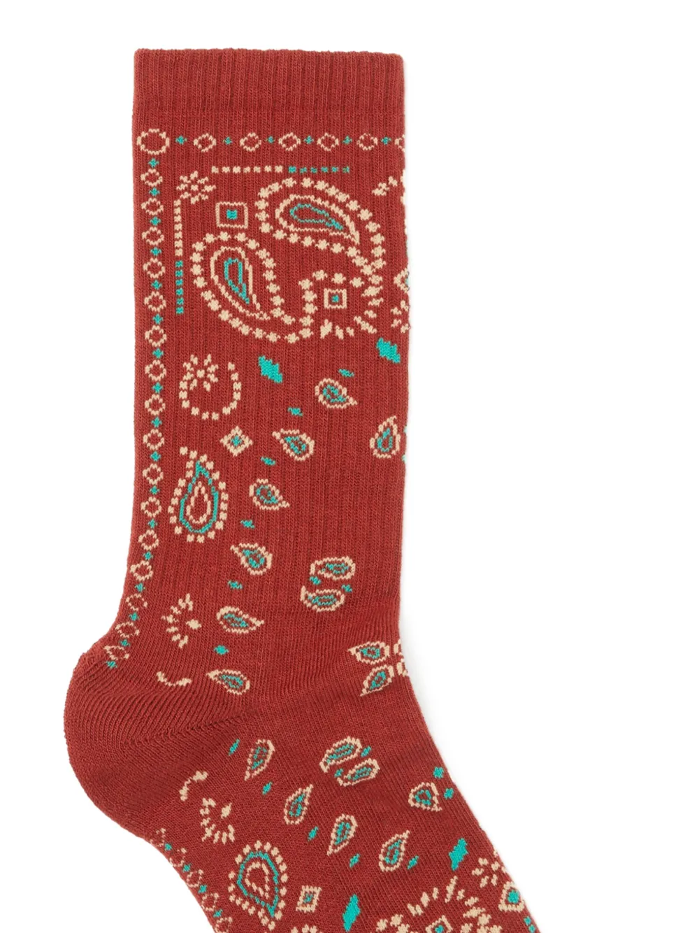Alanui Bandana Socks In Red