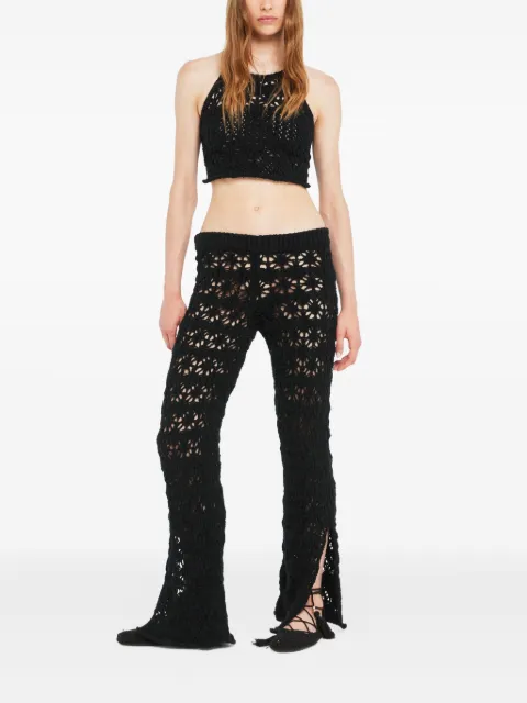 Alanui Lagoon Romance crochet trousers