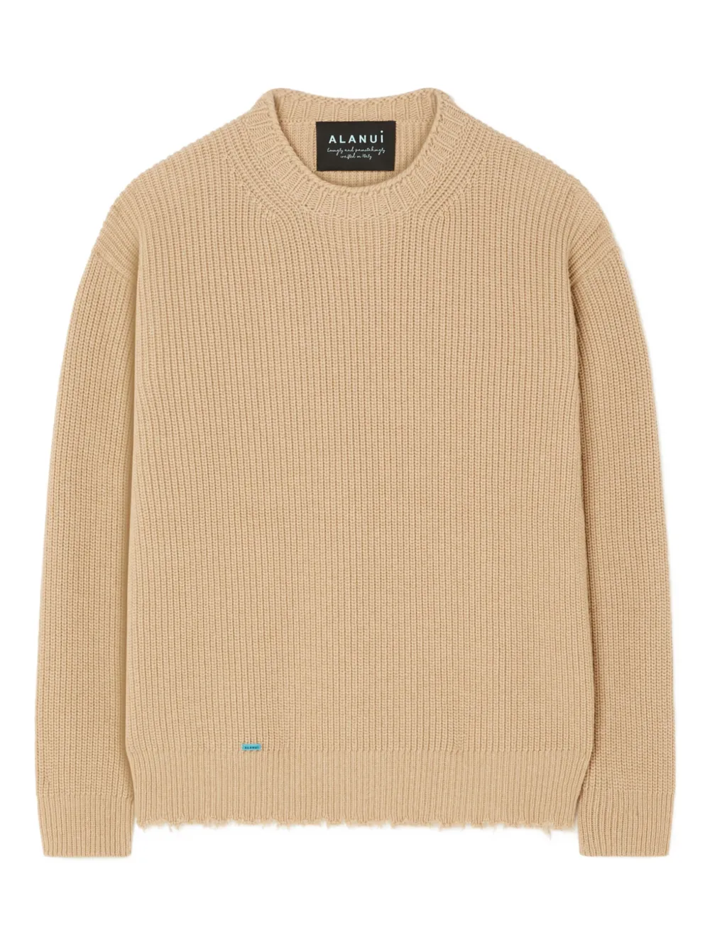 Alanui ribbed frayed sweater | Neutrals | Image 1